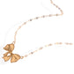 Alilang Women's Gold Tone Bow Pendant Necklace on Delicate Chain