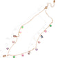 Alilang Women's Multi-Colored Gemstone Pendant Necklace on Gold Tone Chain