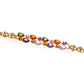 Gold Tone Bracelet with Multi-Colored Gemstone Accents