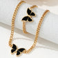 Women's Butterfly Necklace and Bracelet Set