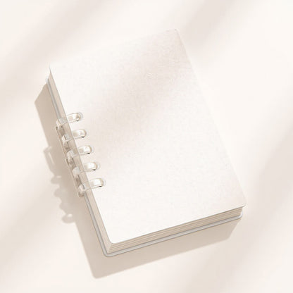 5-Piece Pocket-Sized Notebook with Opaque Textured Cover and Clear Ring Binding