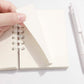 5-Piece Pocket-Sized Notebook with Opaque Textured Cover and Clear Ring Binding