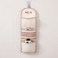 Hanging Wall Storage Organizer with Fabric Multi-Pockets and Striped Accent Design