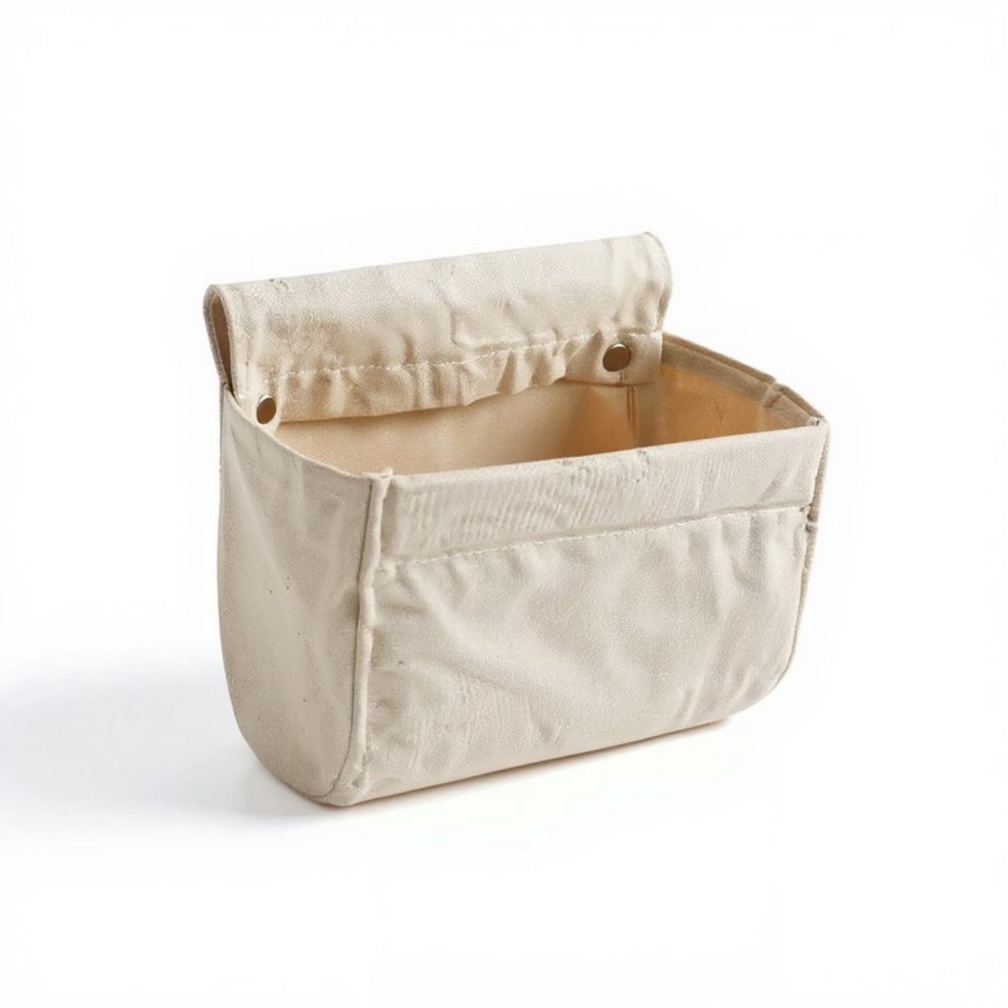 Hanging Wall Storage Basket with Front Pocket and Reinforced Canvas Construction
