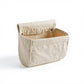 Hanging Wall Storage Basket with Front Pocket and Reinforced Canvas Construction