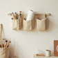 Hanging Wall Storage Basket with Front Pocket and Reinforced Canvas Construction