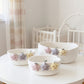 2-Piece Woven Storage Basket Set with Plush Star Accents and Rope Texture