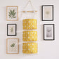 Hanging Wall Organizer with Three Fabric Pockets and Wooden Rod Design