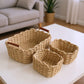 Set of 3 Braided Rope Storage Baskets with Reinforced Handles