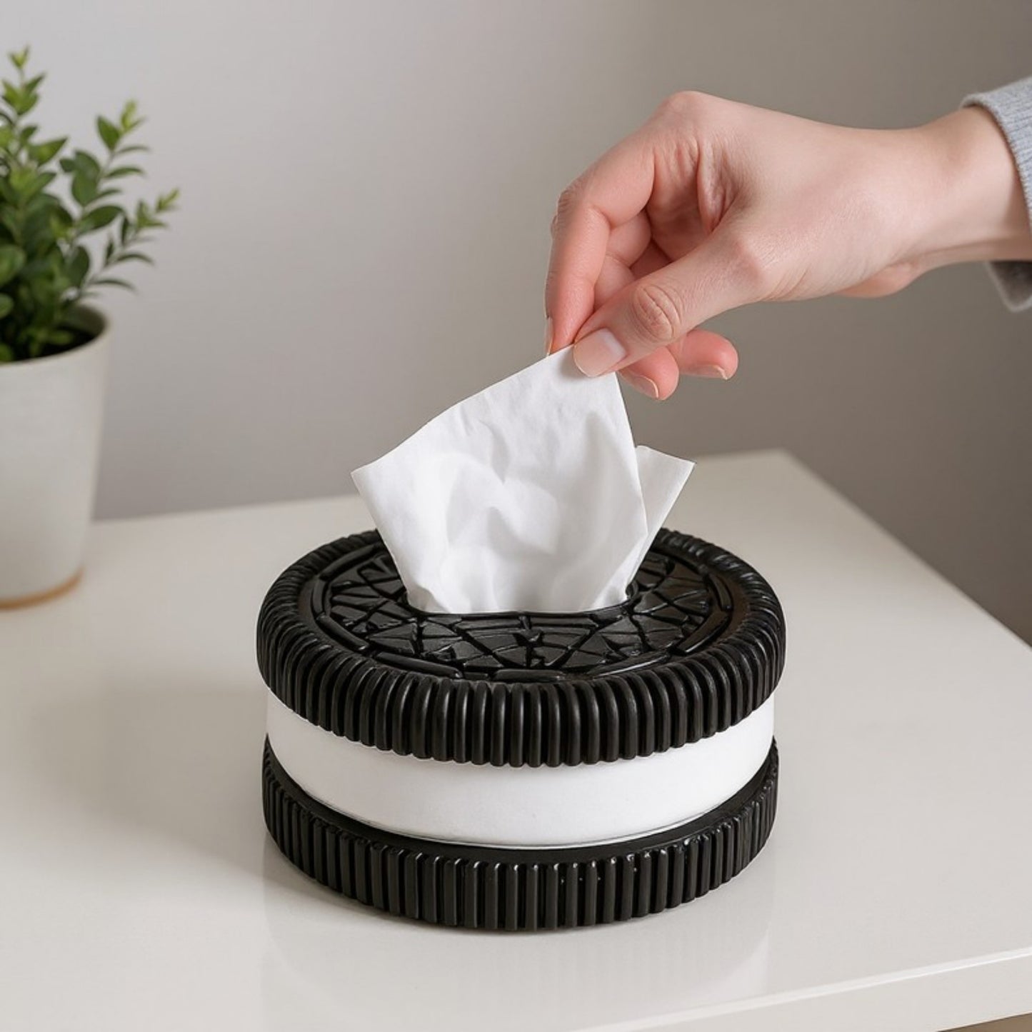 Cookie-Shaped Tissue Holder Dispenser with Creative Design