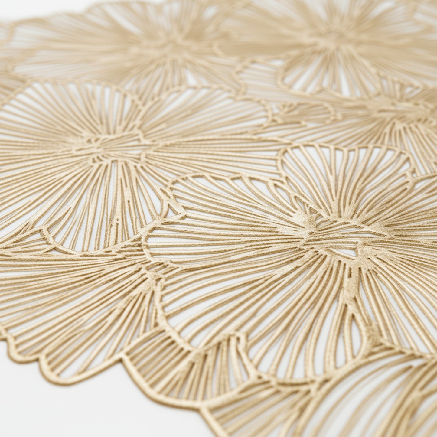 Floral Cutout Round Placemat with Delicate Petal Detailing