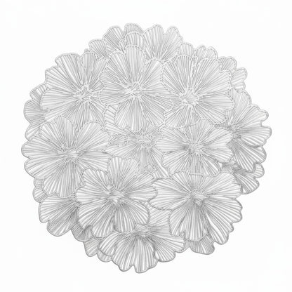 Floral Cutout Round Placemat with Delicate Petal Detailing