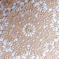 Round Lace Floral Placemat with Intricate Embroidered Detailing