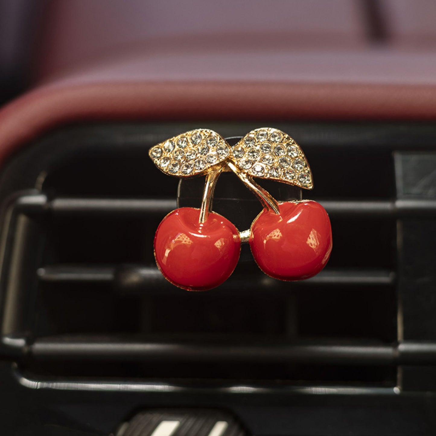 3-Piece Car Air Freshener Clip with Crystal Rhinestone Detailing