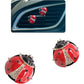 3-Piece Car Air Freshener Clip with Crystal Rhinestone Detailing