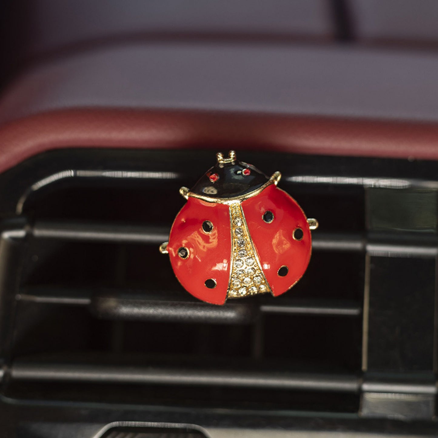 3-Piece Car Air Freshener Clip with Crystal Rhinestone Detailing