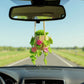 Handmade Crochet Hanging Flower Basket Decoration with Blooming Details