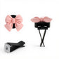 6-Piece Pink Bow Car Air Vent Clip Set with Soft Decorative Design