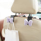 2-Piece Textured Bow Car Air Vent Clip Set with Decorative Lavender Design