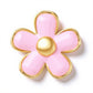 6-Piece Pink Flower Car Air Vent Clip Set with Gold Accent Petals