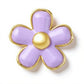 6-Piece Pink Flower Car Air Vent Clip Set with Gold Accent Petals