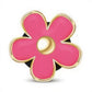 6-Piece Pink Flower Car Air Vent Clip Set with Gold Accent Petals