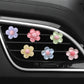 6-Piece Colorful Bubble Flower Car Air Vent Clip Set with Glossy Finish