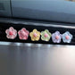 6-Piece Colorful Bubble Flower Car Air Vent Clip Set with Glossy Finish