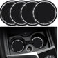 2-Piece Round Rhinestone Car Cup Holder Coaster with Non-Slip Textured Surface