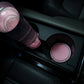 2-Piece Round Rhinestone Car Cup Holder Coaster with Non-Slip Textured Surface