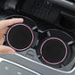 2-Piece Round Rhinestone Car Cup Holder Coaster with Non-Slip Textured Surface