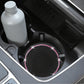 2-Piece Round Rhinestone Car Cup Holder Coaster with Non-Slip Textured Surface