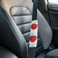 3-Piece Crochet Car Steering Wheel and Seat Belt Cover Set