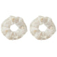 2pcs Sheer Organza Scrunchie with Embroidered Mini Roses and Soft Layered Design