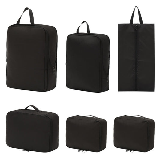 6-Piece Compression Packing Cube Set with Zipper Closure and Handle
