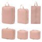 6-Piece Compression Packing Cube Set with Zipper Closure and Handle