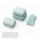 4-Piece Compression Packing Cube Set with Zipper Closure and Carry Handles