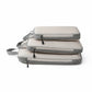 3-Piece Compression Packing Cube Set with Zipper Closure and Carry Handles