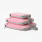 3-Piece Compression Packing Cube Set with Zipper Closure and Carry Handles