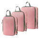 3-Piece Compression Packing Cube Set with Zipper Closure and Carry Handles