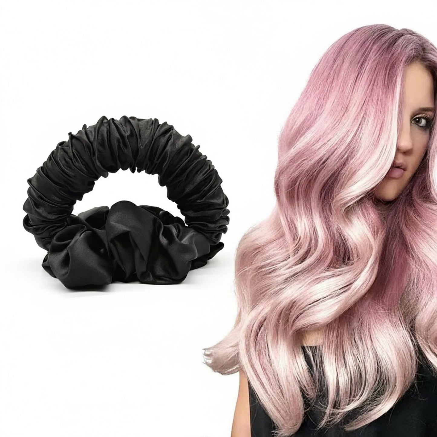 No-Fuss Curling Ribbon Hairband for Overnight Curls