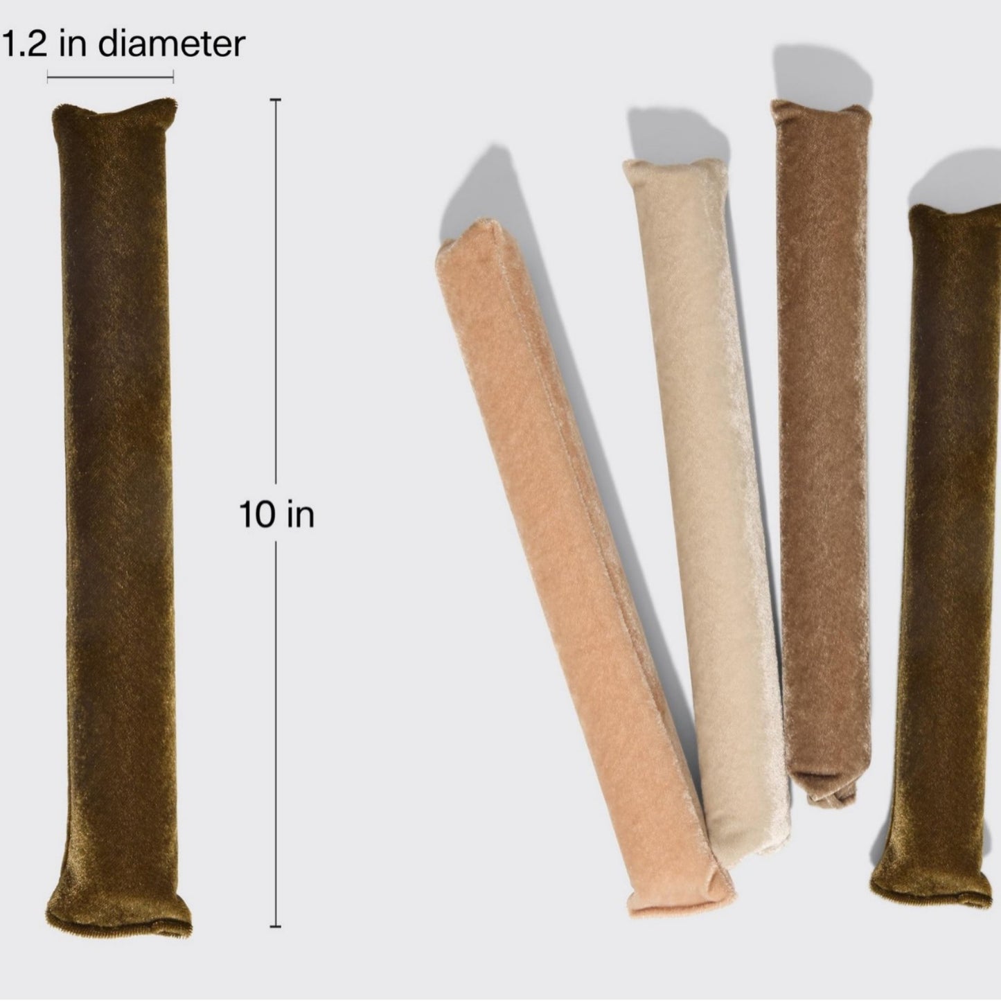 Velvet Flexi Rods Set for Heatless Curls and Waves with No-Slip Grip