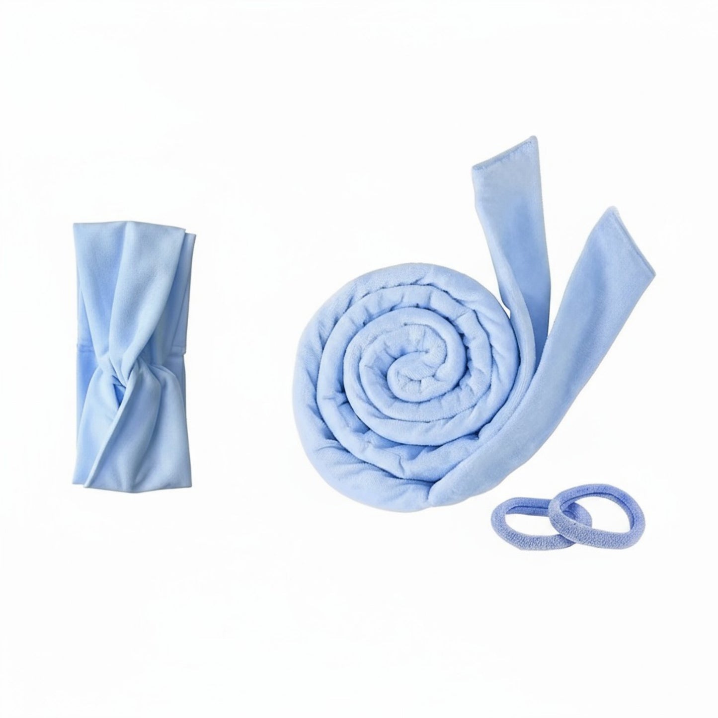 Plush Heatless Curling Headband Set with Scrunchies for Soft, Damage-Free Curls