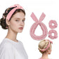Plush Heatless Curling Headband Set with Scrunchies for Soft, Damage-Free Curls