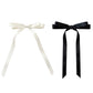 2pcs per Set Long Ribbon Bow Hair Clip with Sleek Streamer Tails and Elegant Minimalist Design
