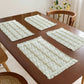 Set of 2 Woven Cotton Placemats with Fringe Edges for Dining Table