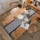 Floral Embroidered Table Runner with Crocheted Lace Edges