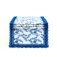 Floral Embroidered Table Runner with Crocheted Lace Edges