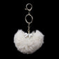 Plush Heart Keychain with Bow Detail and Metal Clip