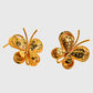 Butterfly Stud Earrings - Intricate Textured Statement Earrings